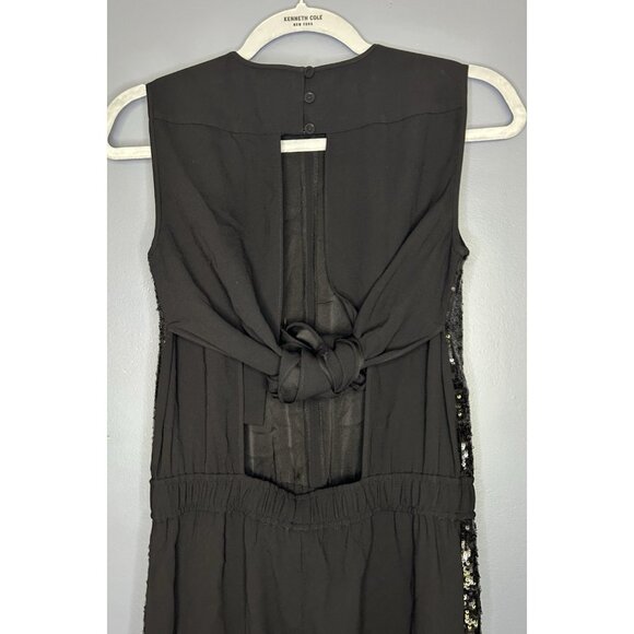 BCBGMAXAZRIA Mirabella Jumpsuit XS Open Back Sleeveless Sequins New Years Party - Picture 7 of 16